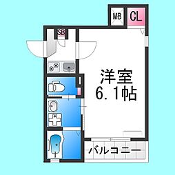 ルミエール栄橋 1Kの間取図画像