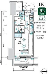 ＭＡＸＩＶ八王子ＴＲＥ 12階1Kの間取り