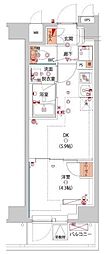 ハーモニーレジデンス東京サウス大塚 1DKの間取図画像