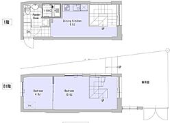 EXAM高円寺南 1階2DKの間取り