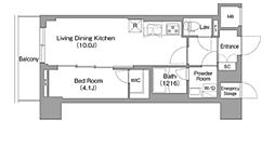 コンフォリア・リヴ南砂町EAST 1LDKの間取図画像