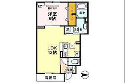 イーストヴィレッジ2015 1LDKの間取図画像