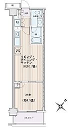 エスティメゾン豊洲レジデンスB棟 1LDKの間取図画像