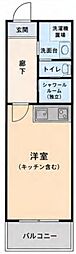 ダイアパレス鷺宮 ワンルームの間取図画像