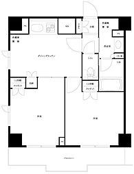 ルーブル仲六郷壱番館 2DKの間取図画像
