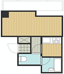 リンクスヤマザキ ワンルームの間取図画像