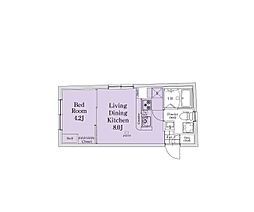 TASUKI RICHESSE SENKAWA 1LDKの間取図画像