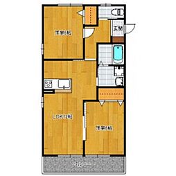 ルミエール 2LDKの間取図画像