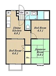 セフィラ三輪 3DKの間取図画像