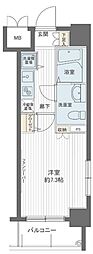MAINSTAGE八丁堀 1Kの間取図画像