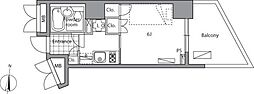 レジディア目白2 1Kの間取図画像