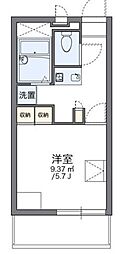 レオパレスル・レーヴ 2階1Kの間取り