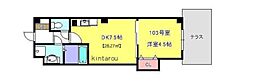 アーバンステージ 2DKの間取図画像