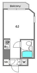 TOP三軒茶屋NO4 ワンルームの間取図画像
