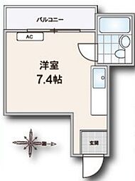 コーポSHOEI ワンルームの間取図画像