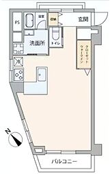 ライオンズマンション高田馬場 ワンルームの間取図画像