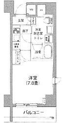アイル秋葉原ノース ドゥーエ 4階1Kの間取り