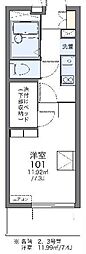 レオパレスコージーコートKI 1Kの間取図画像