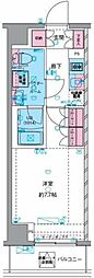ジェノヴィア南千住6スカイガーデン 1Kの間取図画像