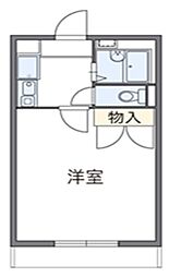 レオパレスゴールドレジデンス伊藤 1Kの間取図画像