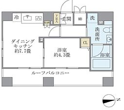 プルミエ秋葉原イースト 1DKの間取図画像