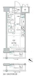 クラリッサ川崎ソレイユ ワンルームの間取図画像