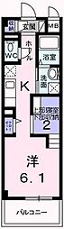 サニーキャンプ東雲2 1Kの間取図画像
