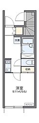 レオネクスト新座ブルー 1Kの間取図画像