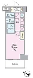 リビオメゾン南砂町 1Kの間取図画像