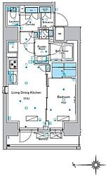 ルフォンプログレ浅草入谷 1LDKの間取図画像