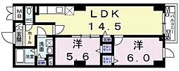 シエラクレスト 2LDKの間取図画像