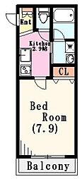 アーバン56 1Kの間取図画像