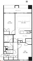 ファミールグラン銀座4丁目 2LDKの間取図画像