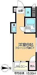 TOP新小岩No1 ワンルームの間取図画像