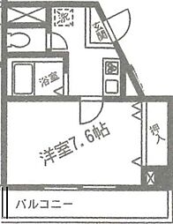 龍生堂橋本ビル 5階1Kの間取り