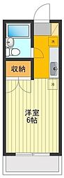 ハイツベルグラント 1Kの間取図画像