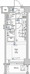 PREMIUMCUBE大井町#mo ワンルームの間取図画像