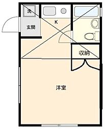 ファインヒル日吉 ワンルームの間取図画像