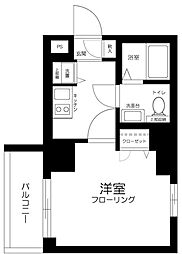 スカイコート三越前壱番館 1Kの間取図画像