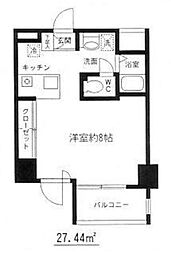 アールレジデンス ワンルームの間取図画像