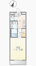 Kビル 1Kの間取図画像