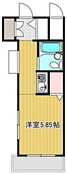 ビッグヴァン日吉ホームズ ワンルームの間取図画像