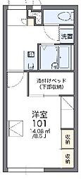 レオパレスイースタンA 1Kの間取図画像