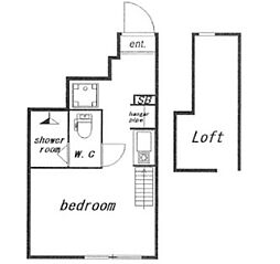 シャトー西新宿 1階ワンルームの間取り