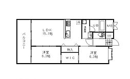 アントレ平尾参道 2LDKの間取図画像