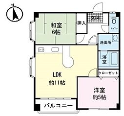 ドリームパレス 2LDKの間取図画像