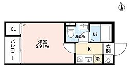 RABONA 1Kの間取図画像
