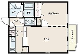PASEO 荏原中延 1階1LDKの間取り