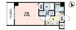 Kレジデンス柏 1Kの間取図画像
