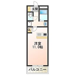 イズミ82 ワンルームの間取図画像